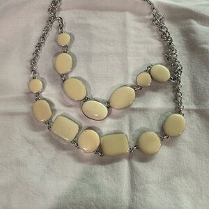 Chico's Cream and Silver Necklace